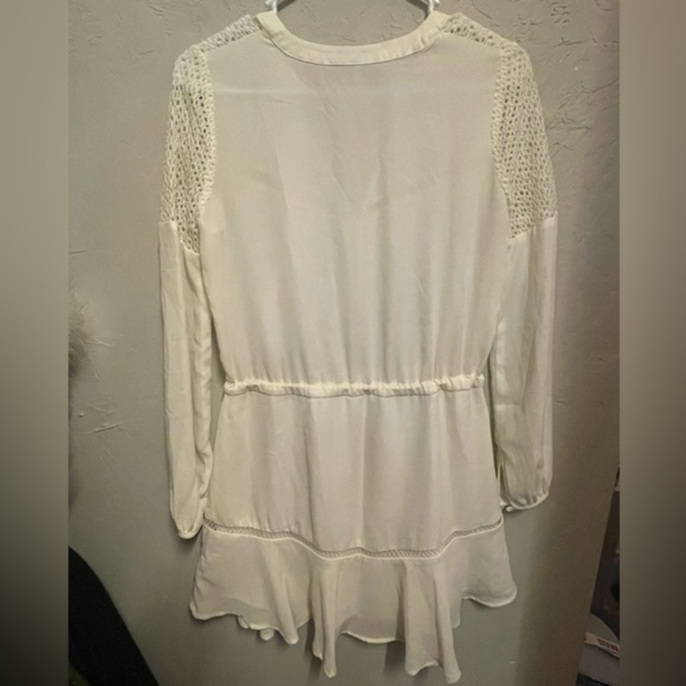 Heartloom Long Sleeve White Mini Dress - size xsmall - Picture 7 of 9